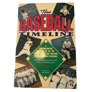 The Baseball Timeline Book, Lloyd Johnson, MLB History Sports HC 1992 VTG
